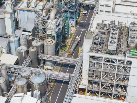 Aerial View of Artificial Resin Factory