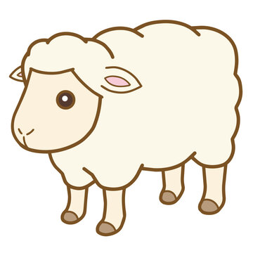 かわいい羊のイラスト