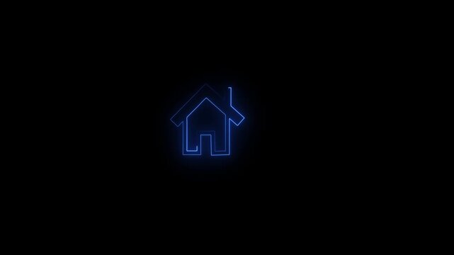 Set of linear house icons with different line weights.Home icon or symbol for web site.