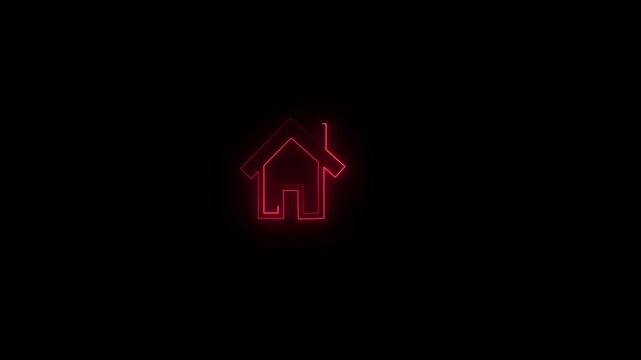 Set of linear house icons with different line weights.Home icon or symbol for web site.
