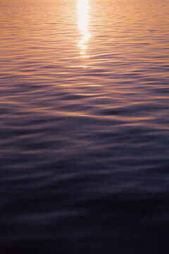 Sunset Glow on Ripples