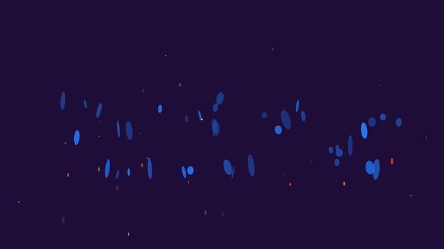 Luminous blue liquid drops falling gracefully against dark cosmic background with video captures slow moving translucent droplets cascading elegantly deep star speckled night (6884)