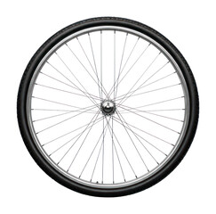 Naklejka premium PNG Bicycle wheel isolated on white.