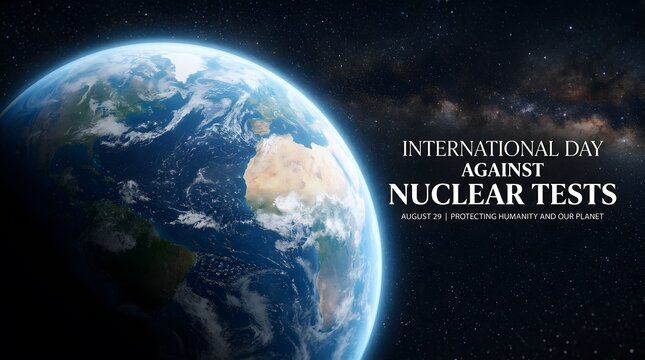 International day against nuclear tests earth global awareness background