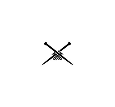 Crossed Baseball Bats Vector Icon