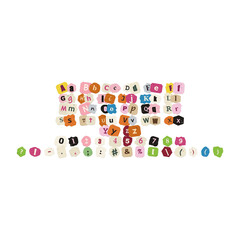 Fototapeta premium Colorful cartoon school supplies and stationery icons set