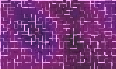 Fototapeta premium Abstract geometric pattern with bright purple grid lines creating a modern and futuristic digital artistic texture