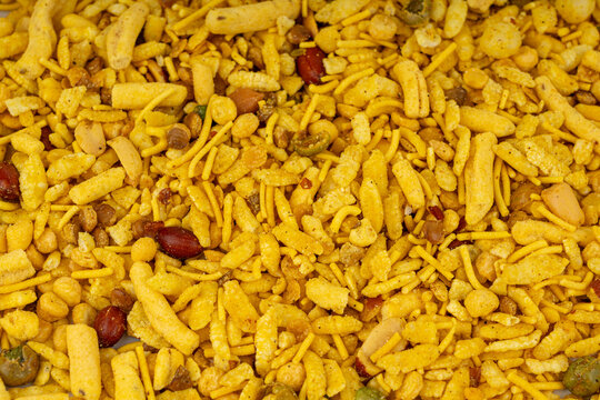 Khatta meetha namkeen textured background