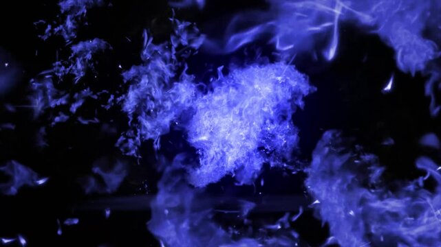 Electric Blue Energy Explosion with Radiant Plasma and Fast Particle Motion for Futuristic Logo Reveal, Sci-Fi Intro, Gaming Opener, Technology Branding, VFX Overlay and Title Animation