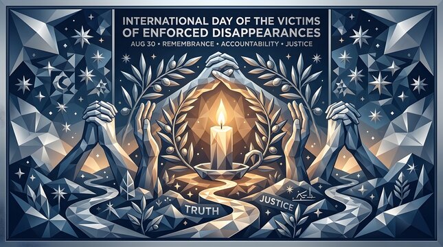Symbolic artwork for international day of victims of enforced disappearances