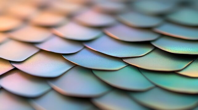 Close up of iridescent dragon scales texture background.
