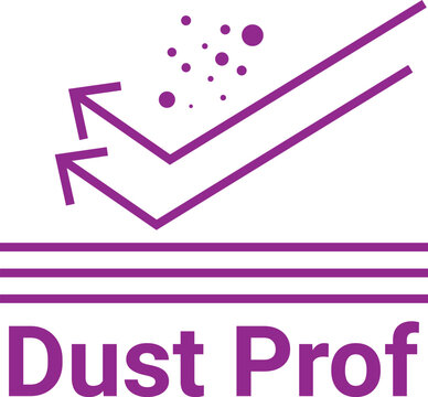Purple dust proof line icon vector illustration. This flat graphic represents material protection and surface resistance. Use this shield symbol for product packaging design.