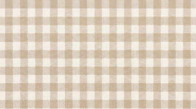 Seamless Gingham Pattern in Beige and Neutral White Checkered Vichy Tweed Plaid Fabric Texture gingham pattern seamless beige white vichy background texture checkered tweed plaid wallpaper fabric