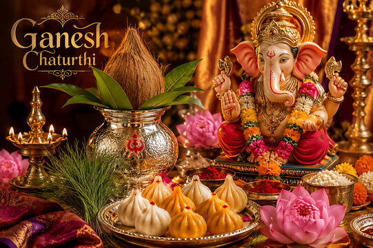 Bal Ganesh Ganpati Bappa Ekdant Vakratund Vinayak Chintamani Idol Celebration During Vinayak Ganesh Chaturthi Angaraki Sankashti Chaturthi Ganesh Jayanti Anant Chaturdashi/ Ganpati Bappa