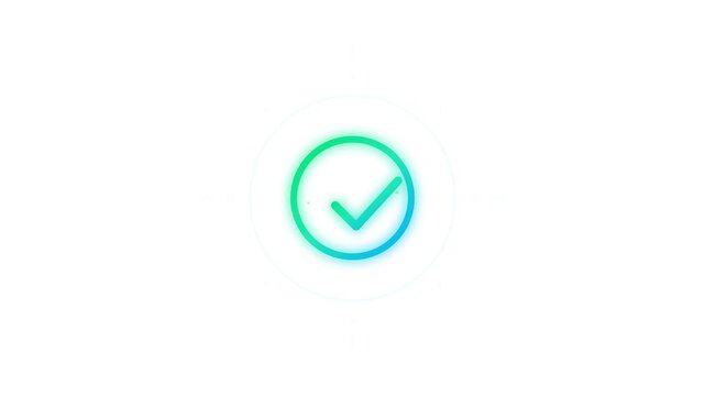 Animasi Particle Burst Ring Checkmark Success 4K Motion Graphic Animation | Seamless Loop