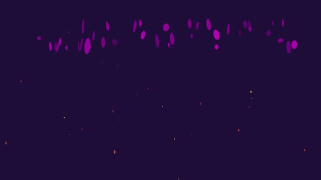 Dynamic glowing digital particles exploding in cosmic purple night sky with particles bursting scattering captures vibrant glowing scattering across deep video captures sci fi (7003)