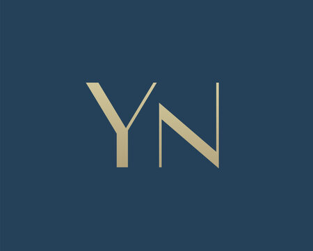 YN letter logo icon design. Classic style luxury initials monogram.