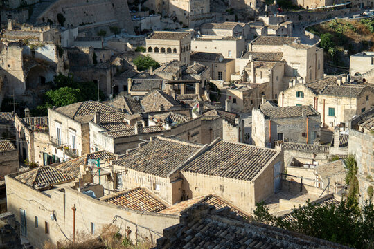 View of the Sasso Caveoso district in Matera