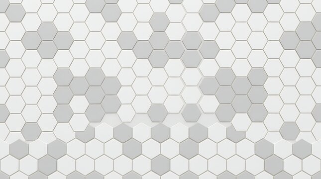 Clean Modern Geometric Pattern Composed of White and Light Gray Hexagonal Tiles Background hexagon pattern abstract white gray grey geometric honeycomb 3d texture background backdrop modern clean