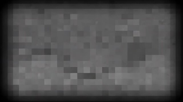 Vintage pixelated film texture, retro gray digital noise background, grainy cinematic overlay for video editing and motion graphics