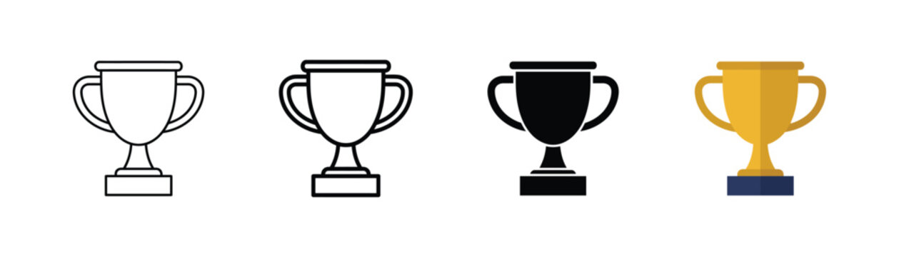 Trophy cup icon vector representing victory, achievement, championship, award, competition, success, recognition, and excellence