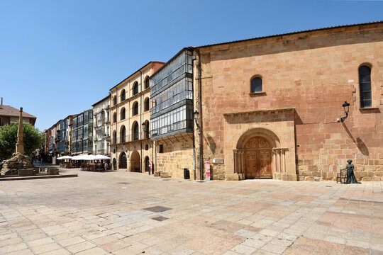 Santa Maria Maggiore church in the main square,  Soria; Castile and Le&oacute;n; Spain