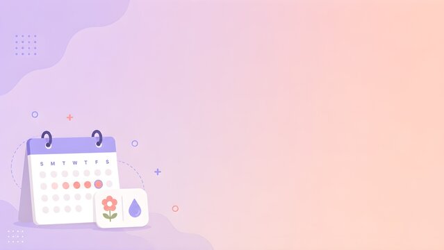 Menstrual Cycle Tracking App Illustration