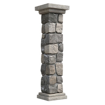 stone pillar isolated on transparent background