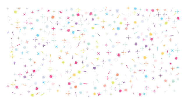 Shojo Manga Sparkle Stars Falling Cute Vector Background