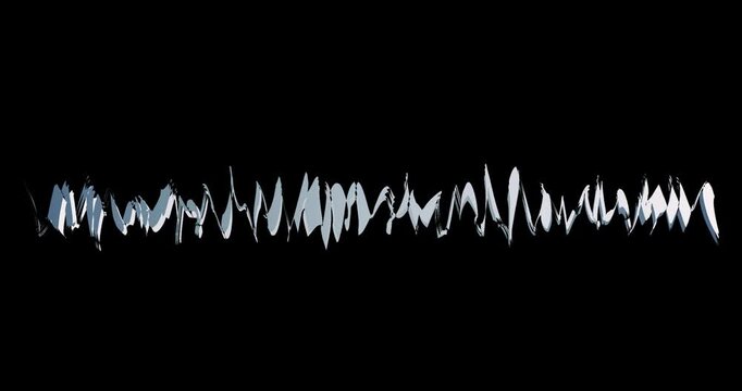 A 59 second motion graphic of gradient zigzag waves moving rhythmically up and down against a transparent background. The animation combines smooth color transitions with dynamic wave motion.