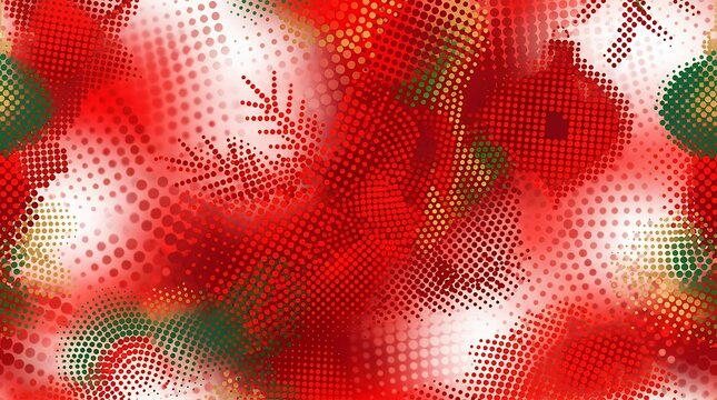 Bright Red Abstract Halftone Dots Pattern Festive Holiday Concept Background halftone dots pattern red red background festive holiday christmas abstract bright dots pattern gradient celebration