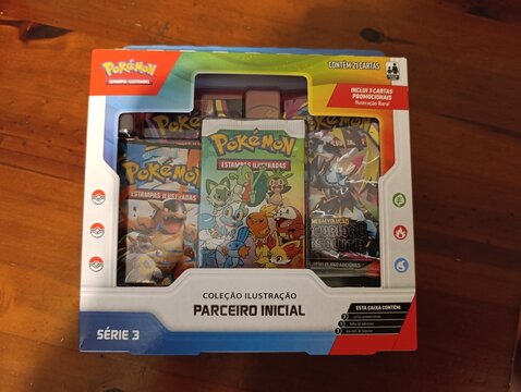 Cartas de Pok&eacute;mon - Cole&ccedil;&atilde;o Ilustra&ccedil;&atilde;o Parceiro Inicial.
