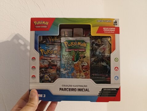 Cartas de Pok&eacute;mon - Cole&ccedil;&atilde;o Ilustra&ccedil;&atilde;o Parceiro Inicial.
