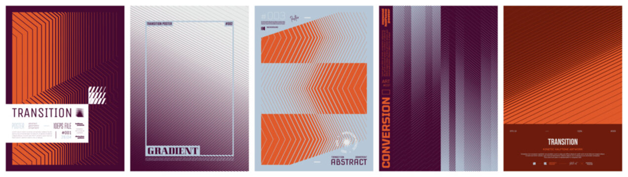 Abstract geometric vector swiss art bundle with sharp kinetic shift grid and brutalist halftone ornament, Geometric distortion patterns with linear gradient transition effect, Mix colorful poster 2