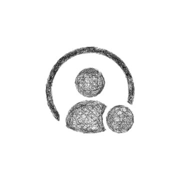 Sketch monochrome user logo design