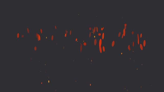 Dynamic glowing orange abstract drops in dark space with sparkling particles with video captures vibrant orange liquid droplets cascading through deep cosmic void sci fi ethereal (174)