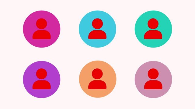 user account web button. elements. user vector icons on trendy gradients for web, mobile and user interface design.Motion graphics of concept