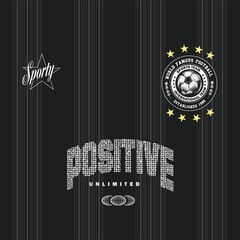 Fototapeta premium Sports College Slogan Typography Text with Football Badge Logo Varsity Print Artwork. Perfect For Tee T-shirt Jersey sweatshirt. boys clothing, men's, women's, Girls fashion