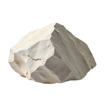 A single large rock sitting on a white surface, great for use in minimalist designs or as a focal point