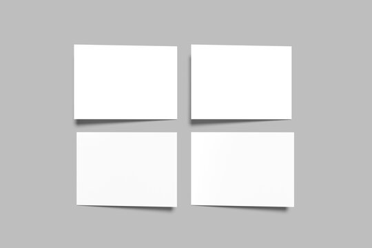 Postcard Mockup Blank 3D Render