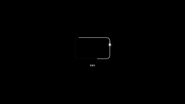 Abstract glowing line forming a rectangle on a dark background