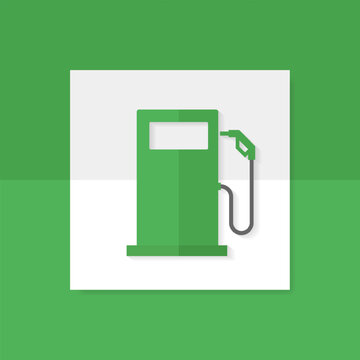 Fuel dispenser icon with nozzle for eco friendly gas station concept