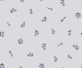 Hand drawn tulips seamless vector pattern. soft vertical, Delicate floral background for spring textile and stationery design. Baby fabric print, Newborn ingredient print , children dress pattern, tee © HOT CHILI