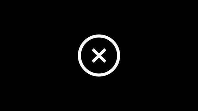 Cross animation icon for close and cancel interface actions