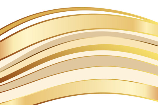 Elegant abstract metallic ribbon waves with flowing curves and generous copy space. Luxury vector background for branding, presentations, invitations, premium packaging, and corporate design.