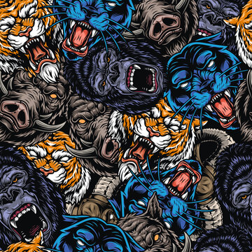 Vivid animal faces
