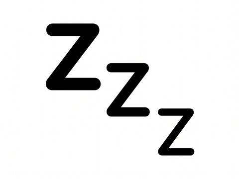 Sleep zzz icon symbol representing sleeping or dreaming state with black zzz let