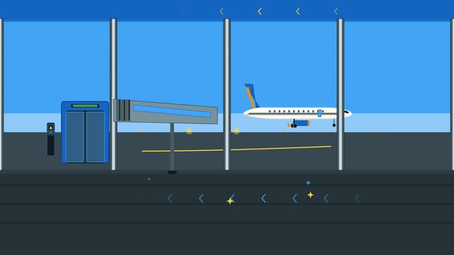 Minimalist Animation of an Airport Ramp Operation