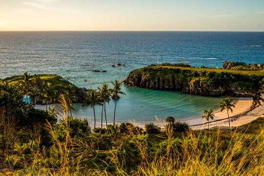 Ocean shore in Bermuda Islands, USA