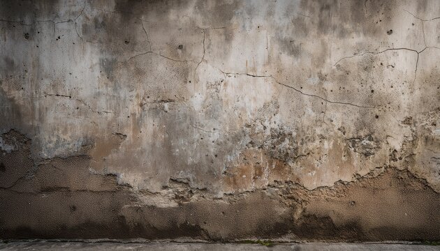 weathered concrete wall with textured surface showcasing aged and deteriorated patterns
